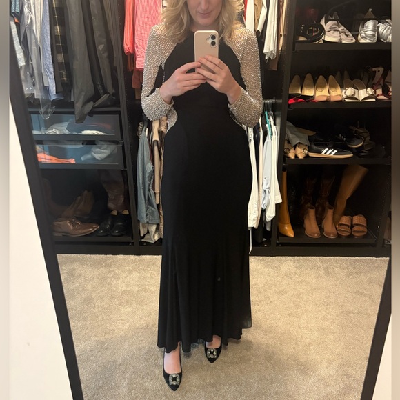 XSCAPE Beaded Colorblock Gown - Picture 10 of 15